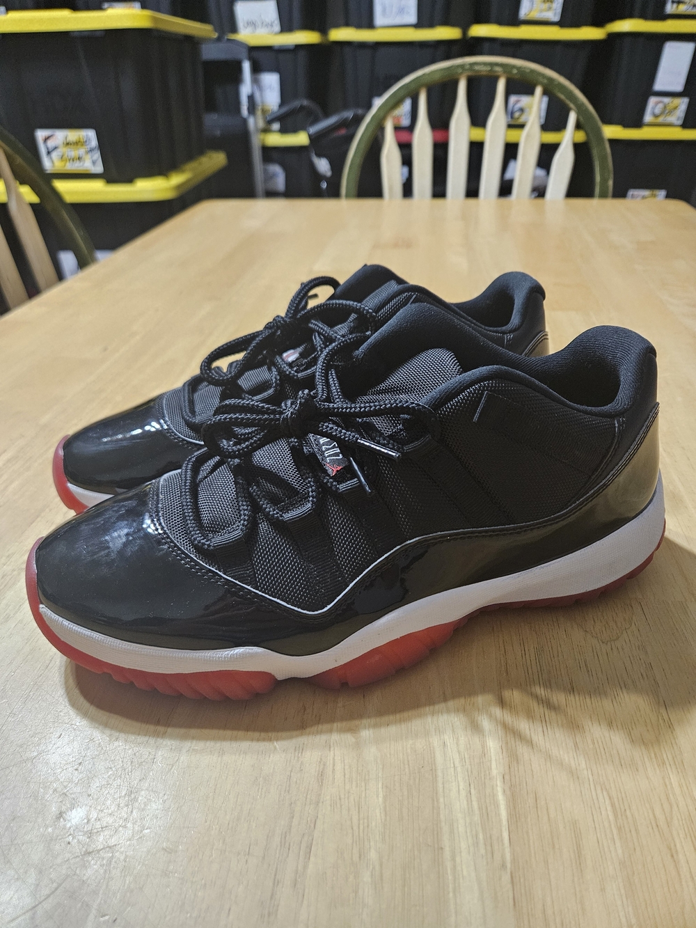 Air Jordan 11 Retro Low Bred FV5104 006 Mens Size 11 Black Patent Leather @S2